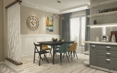 Amenajare 3D Zona de Dining Casa Arad - Design Interior Constanta