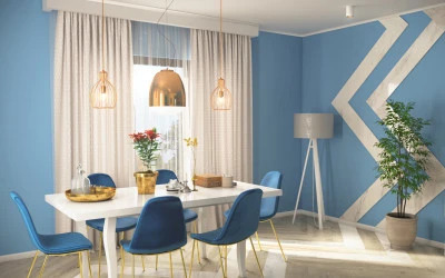 Design Interior Zona de Dining in Living