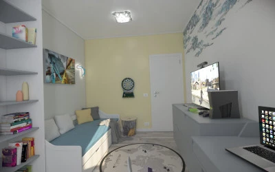 Design Interior Dormitor Adolescent - Apartament Bucuresti