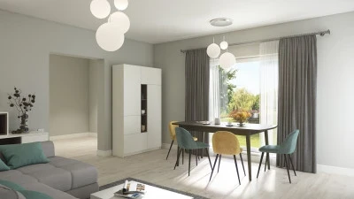 Design Interior - Bucatarie Living si Dormitor - Casa Arad