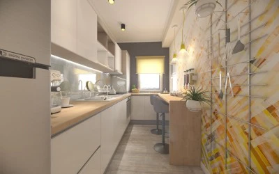 Bucatarie mica de Apartament - Design Interior Constanta