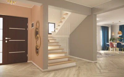 Amenajare 3D Hol Si Casa Scarii - Design Interior Constanta