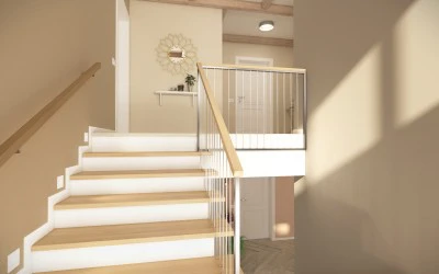 Amenajare 3D Hol Si Casa Scarii - Design Interior Constanta