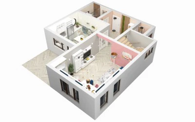 Design Interior Casa Navodari Constanta - Planuri 3D de Amenajare Interioara