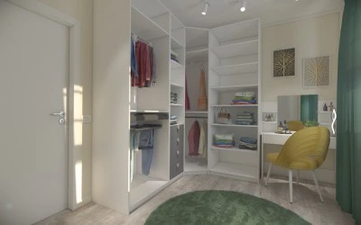 Amenajare 3D Compartimentare Dressing - Design Interior Constanta