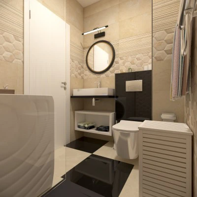 Amenajare 3D Baie Mica de Apartament - Design Interior Constanta